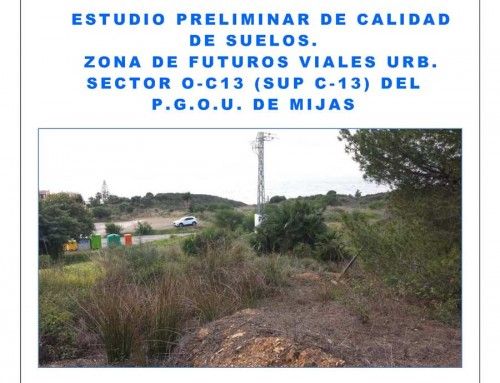 Estudio preliminar de calidad de suelos, Mijas, Málaga